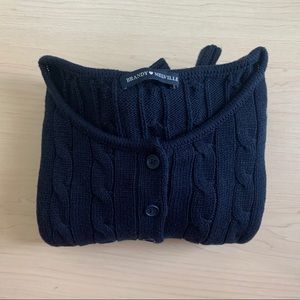 Brandy Melville Cropped Navy Sweater